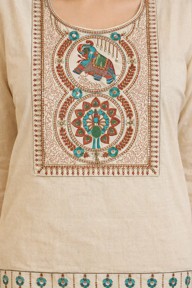 Mayurika Heritage Embroidered Kurti