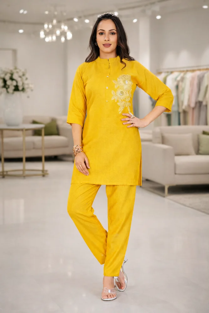 Golden Glow Embroidered